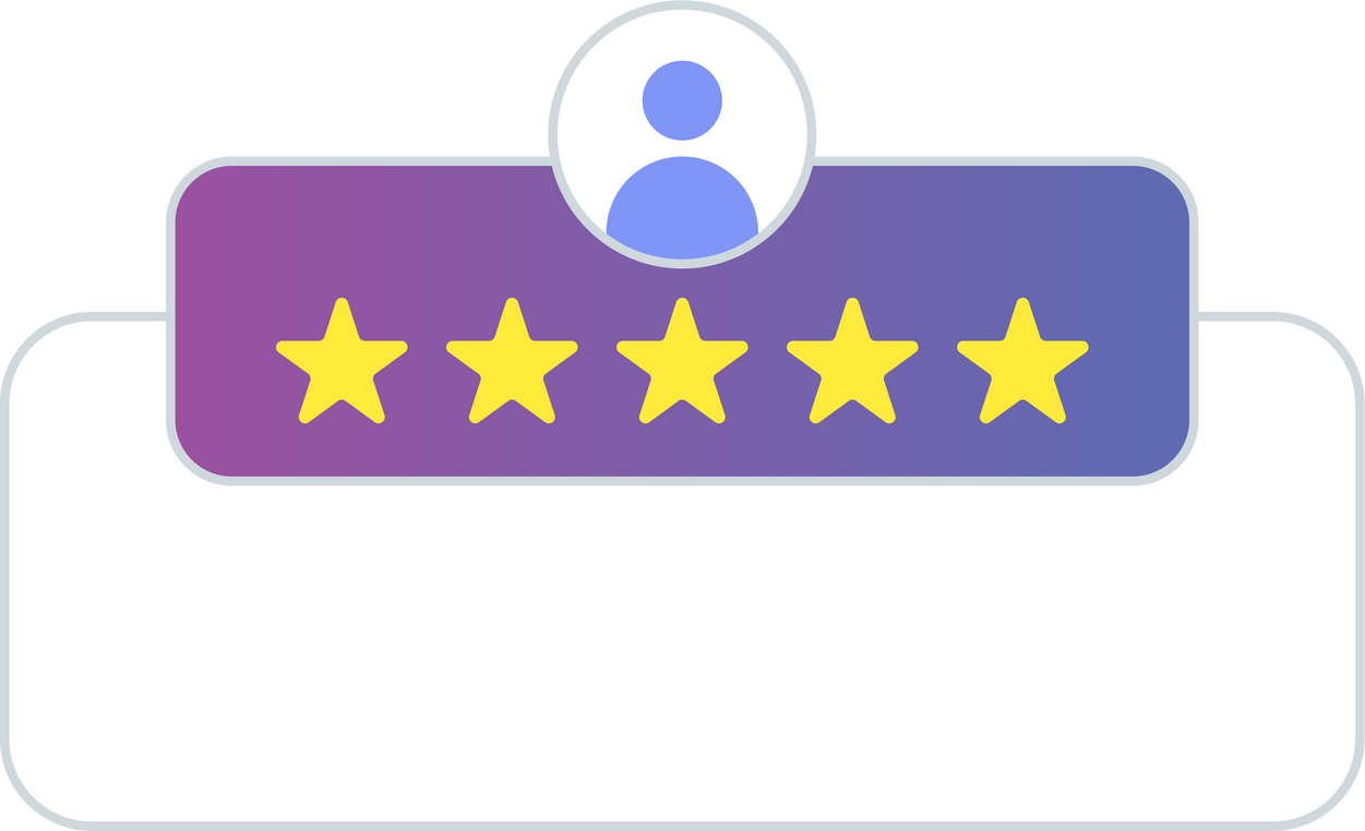 Customer feedback review with 5 star